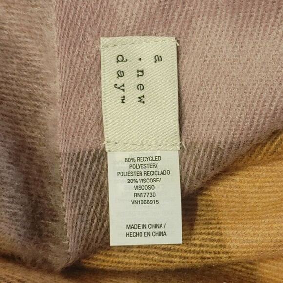 Fall Harvest Winter Soft Knit Buffalo Plaid Yellow Brown Fringe Fashion Scarf OS - Picture 3 of 3